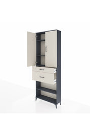 Arges Dolap 4 Raflı 2 Çekmeceli 2 Kapaklı 88x30x243 - S33M075V4A