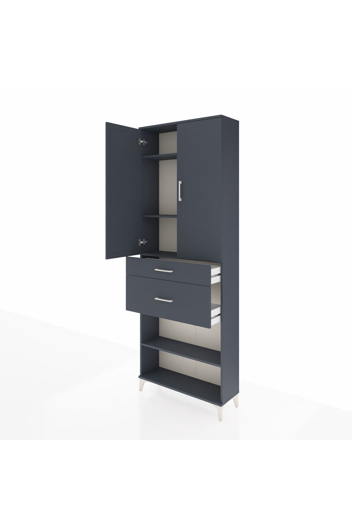 Arges Dolap 4 Raflı 2 Çekmeceli 2 Kapaklı 88x30x243 - S33M075V5A