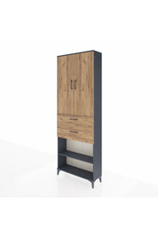 Arges Dolap 4 Raflı 2 Çekmeceli 2 Kapaklı 88x30x243 - S33M075V6A