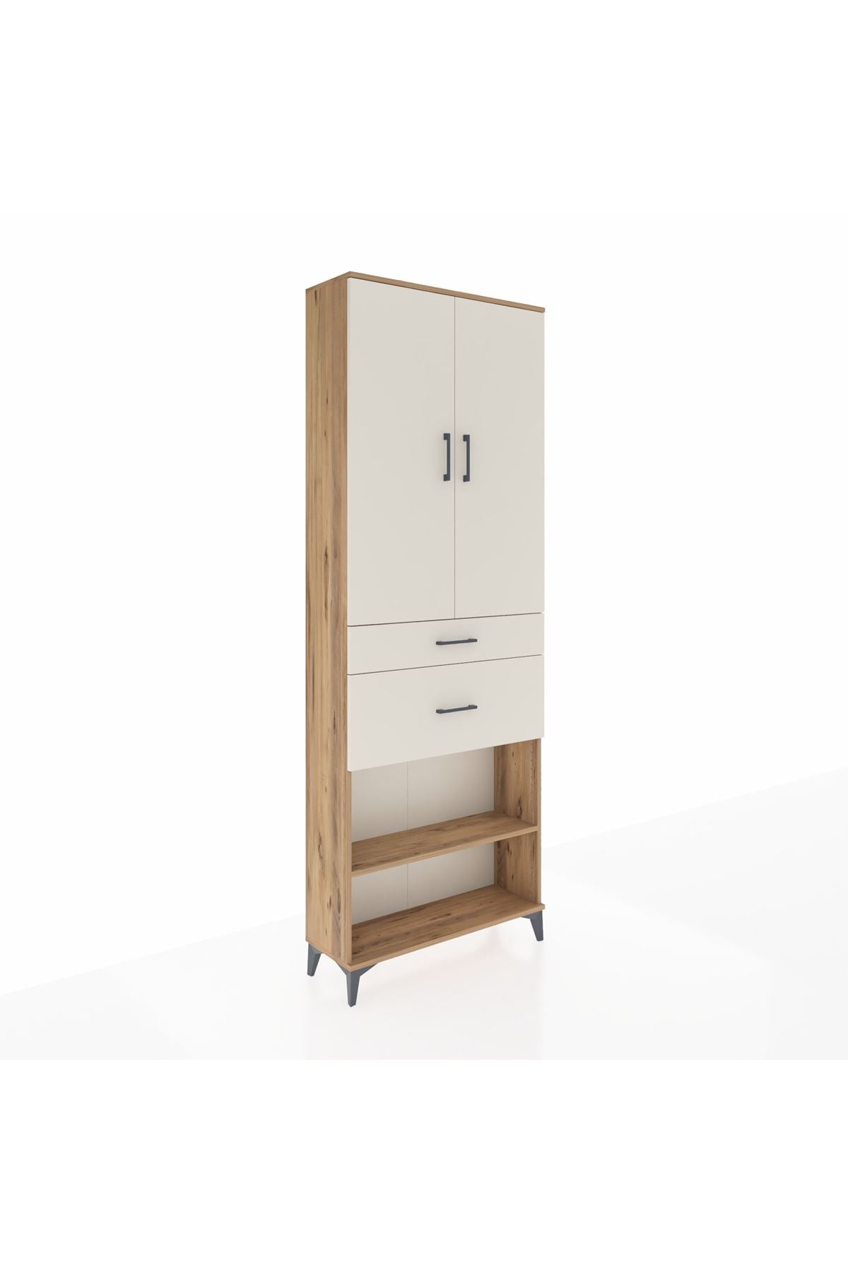 Arges Dolap 4 Raflı 2 Çekmeceli 2 Kapaklı 88x30x243 - S33M075V7A