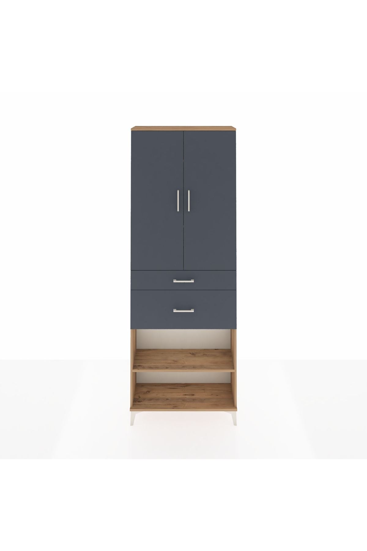 Arges Dolap 4 Raflı 2 Çekmeceli 2 Kapaklı 88x30x243 - S33M075V8A