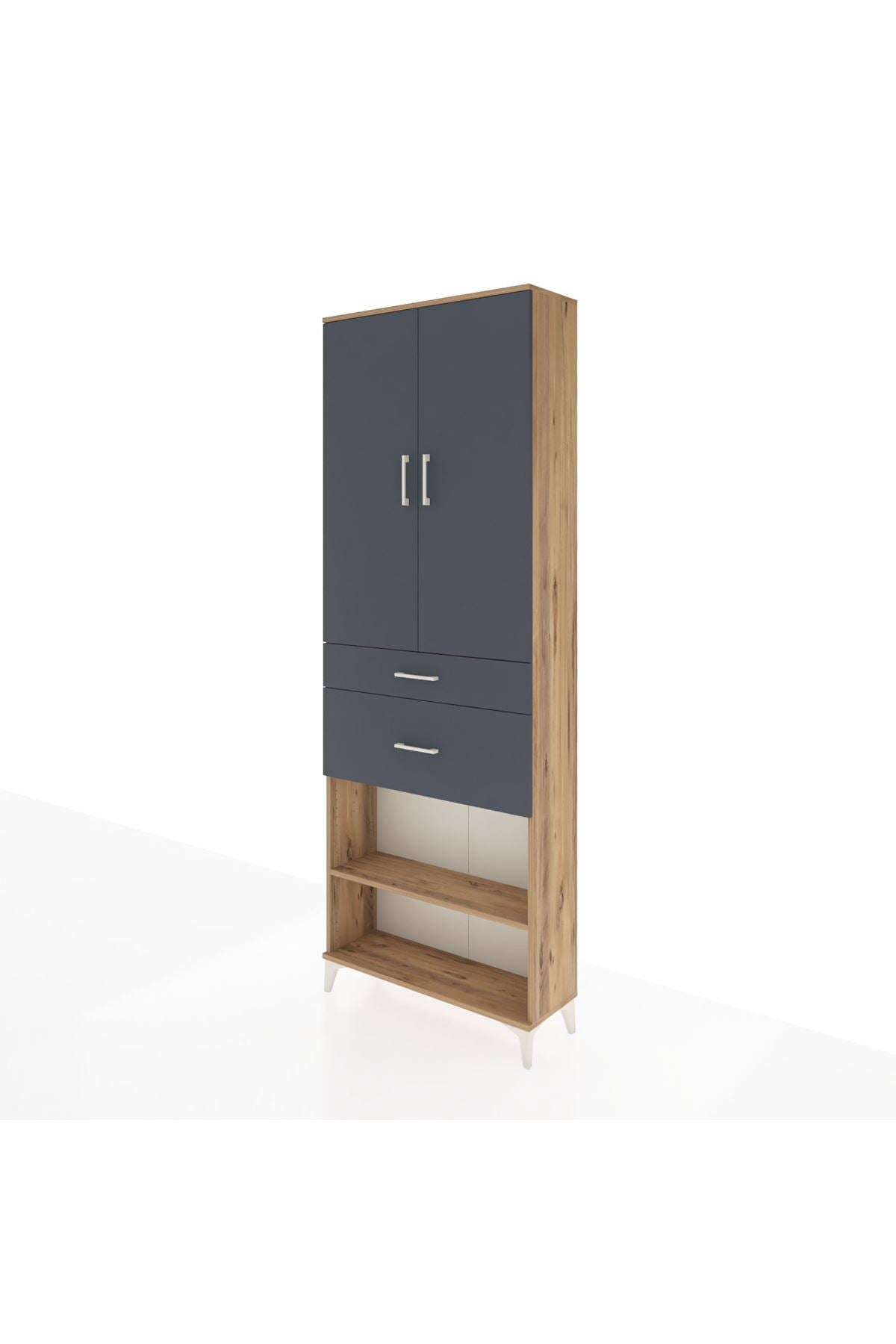 Arges Dolap 4 Raflı 2 Çekmeceli 2 Kapaklı 88x30x243 - S33M075V8A