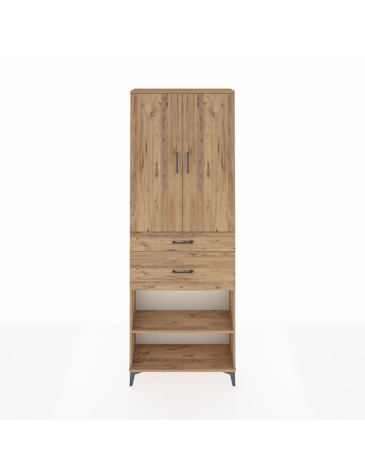 Arges Dolap 4 Raflı 2 Çekmeceli 2 Kapaklı 88x30x243 - S33M075V9A