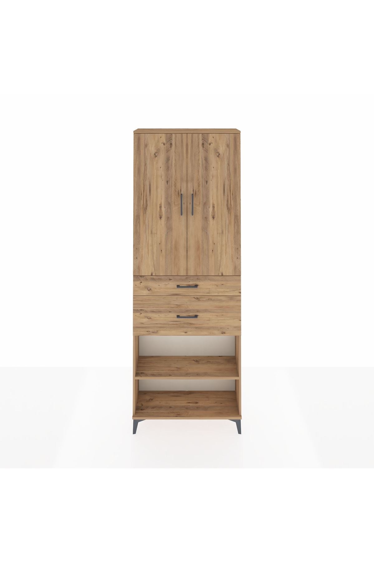 Arges Dolap 4 Raflı 2 Çekmeceli 2 Kapaklı 88x30x243 - S33M075V9A