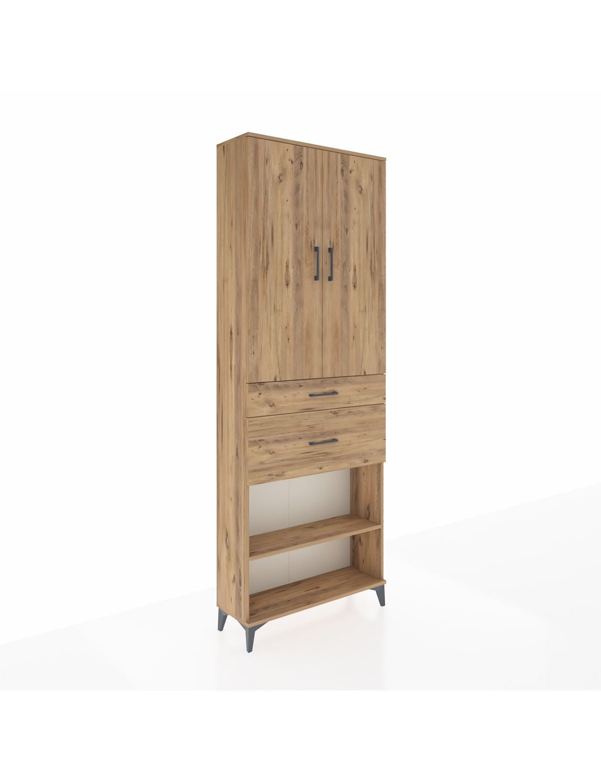 Arges Dolap 4 Raflı 2 Çekmeceli 2 Kapaklı 88x30x243 - S33M075V9A