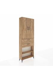 Arges Dolap 4 Raflı 2 Çekmeceli 2 Kapaklı 88x30x243 - S33M075V9A