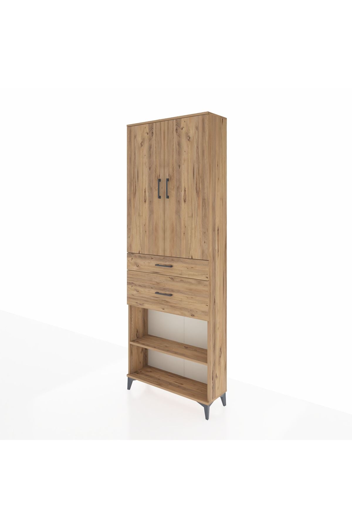 Arges Dolap 4 Raflı 2 Çekmeceli 2 Kapaklı 88x30x243 - S33M075V9A