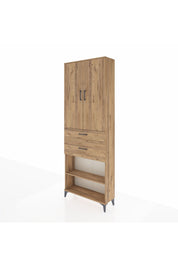 Arges Dolap 4 Raflı 2 Çekmeceli 2 Kapaklı 88x30x243 - S33M075V9A