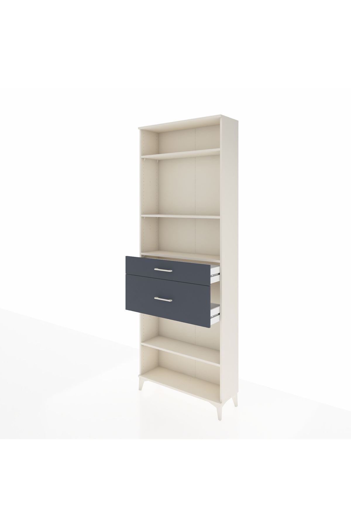Arges Dolap 4 Raflı 2 Çekmeceli 88x30x243 - S33M076V2A