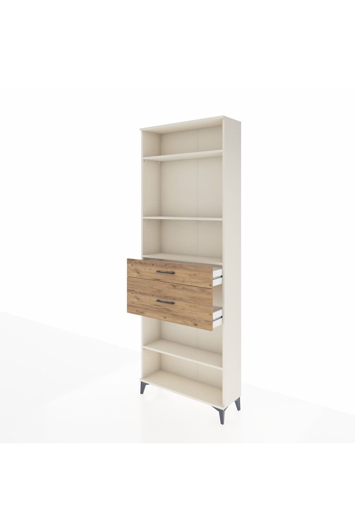 Arges Dolap 4 Raflı 2 Çekmeceli 88x30x243 - S33M076V3A