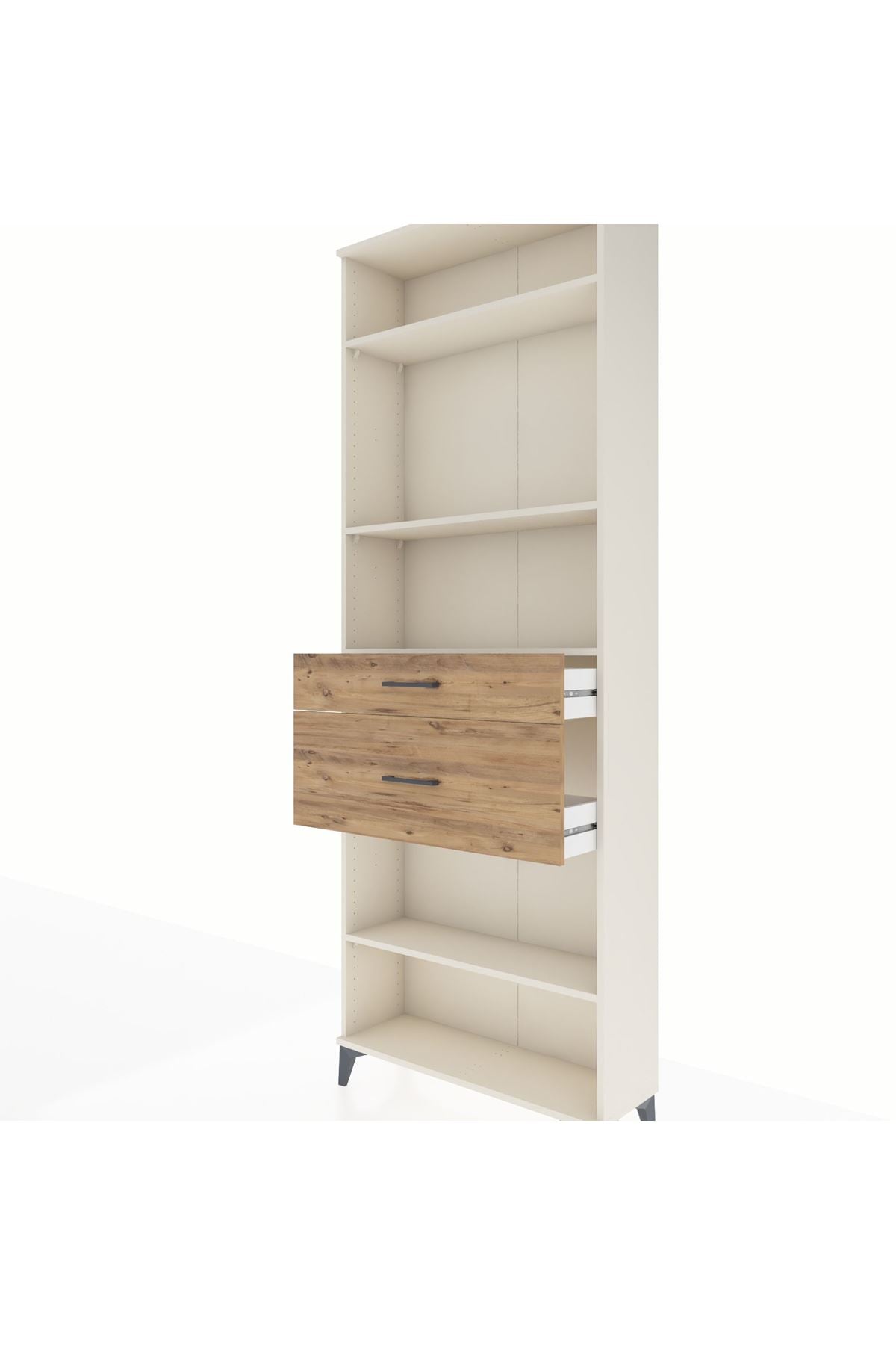 Arges Dolap 4 Raflı 2 Çekmeceli 88x30x243 - S33M076V3A