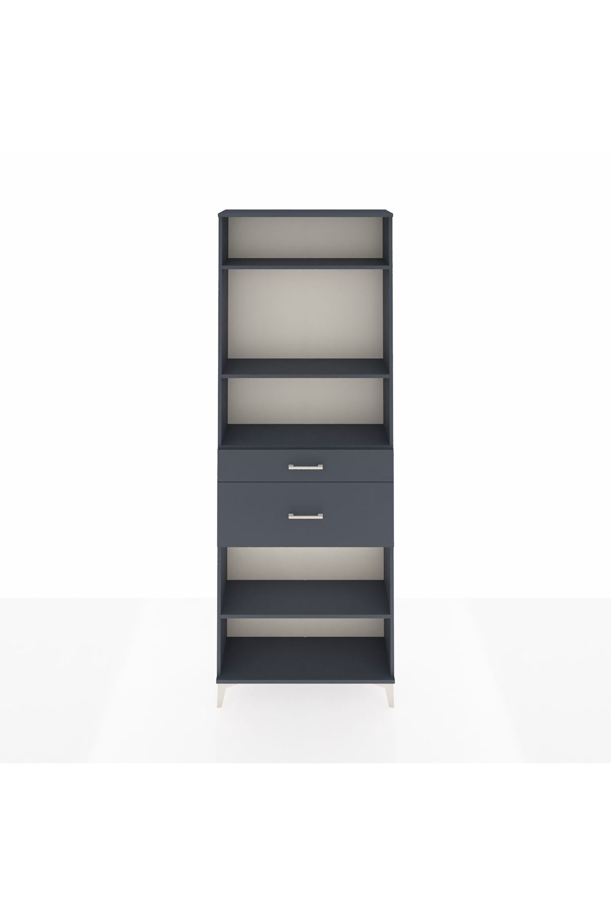 Arges Dolap 4 Raflı 2 Çekmeceli 88x30x243 - S33M076V5A