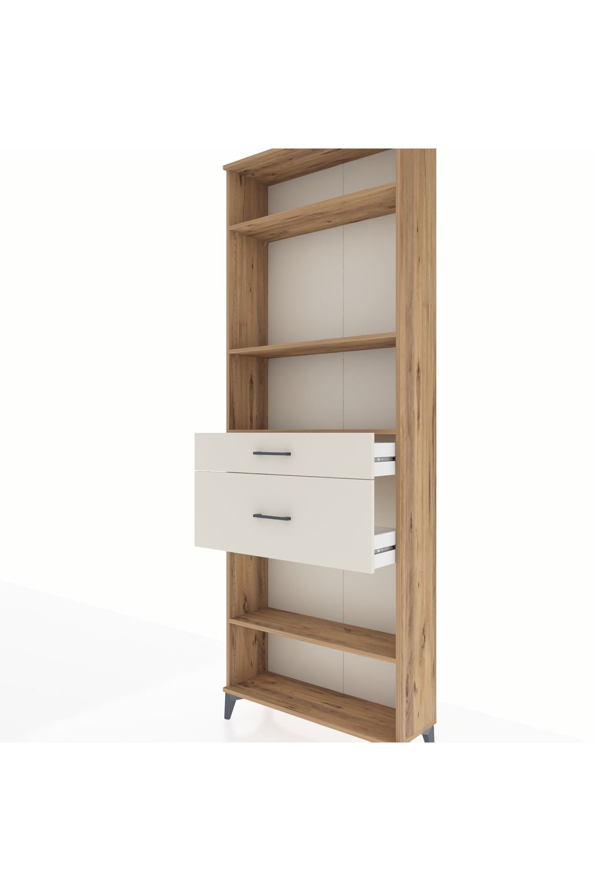 Arges Dolap 4 Raflı 2 Çekmeceli 88x30x243 - S33M076V7A