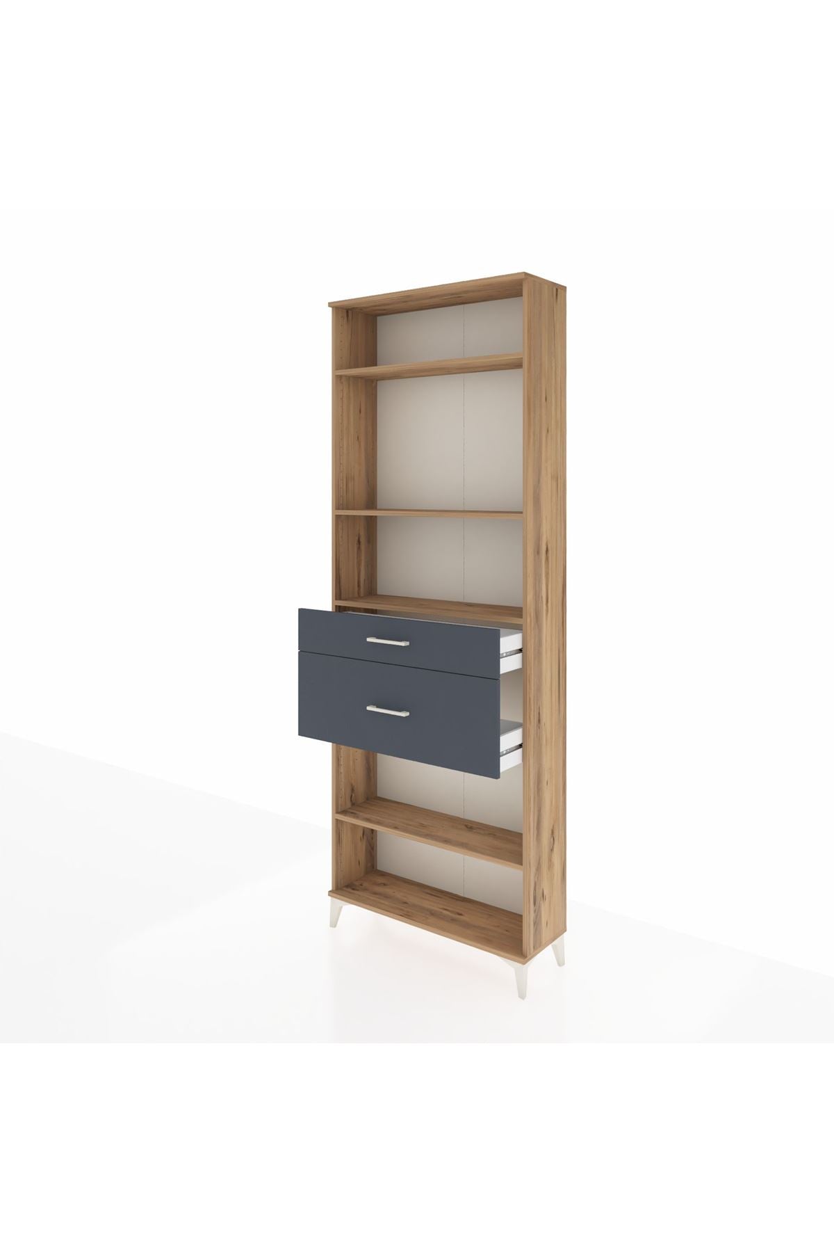 Arges Dolap 4 Raflı 2 Çekmeceli 88x30x243 - S33M076V8A