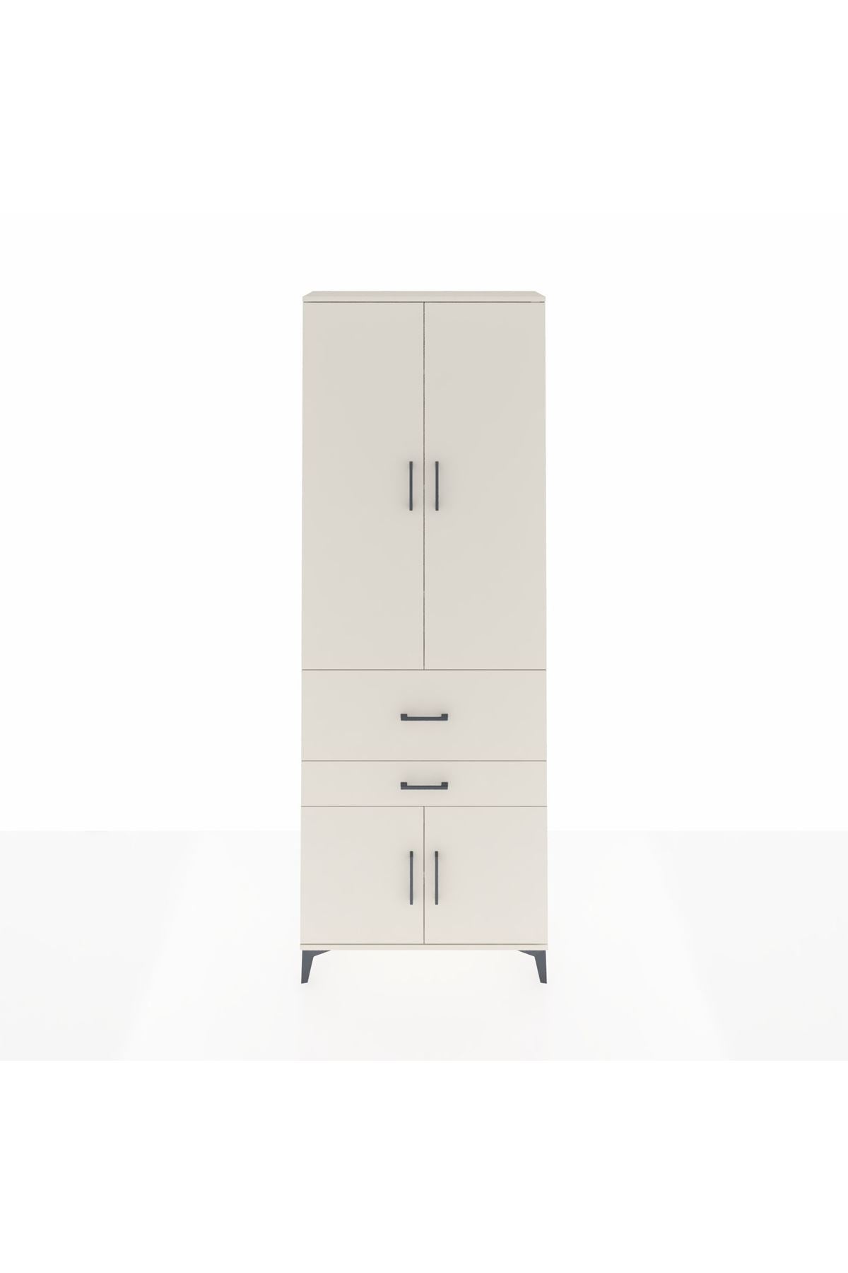 Arges Dolap 5 Raflı 2 Çekmeceli 4 Kapaklı 88x30x243 - S33M077V1A