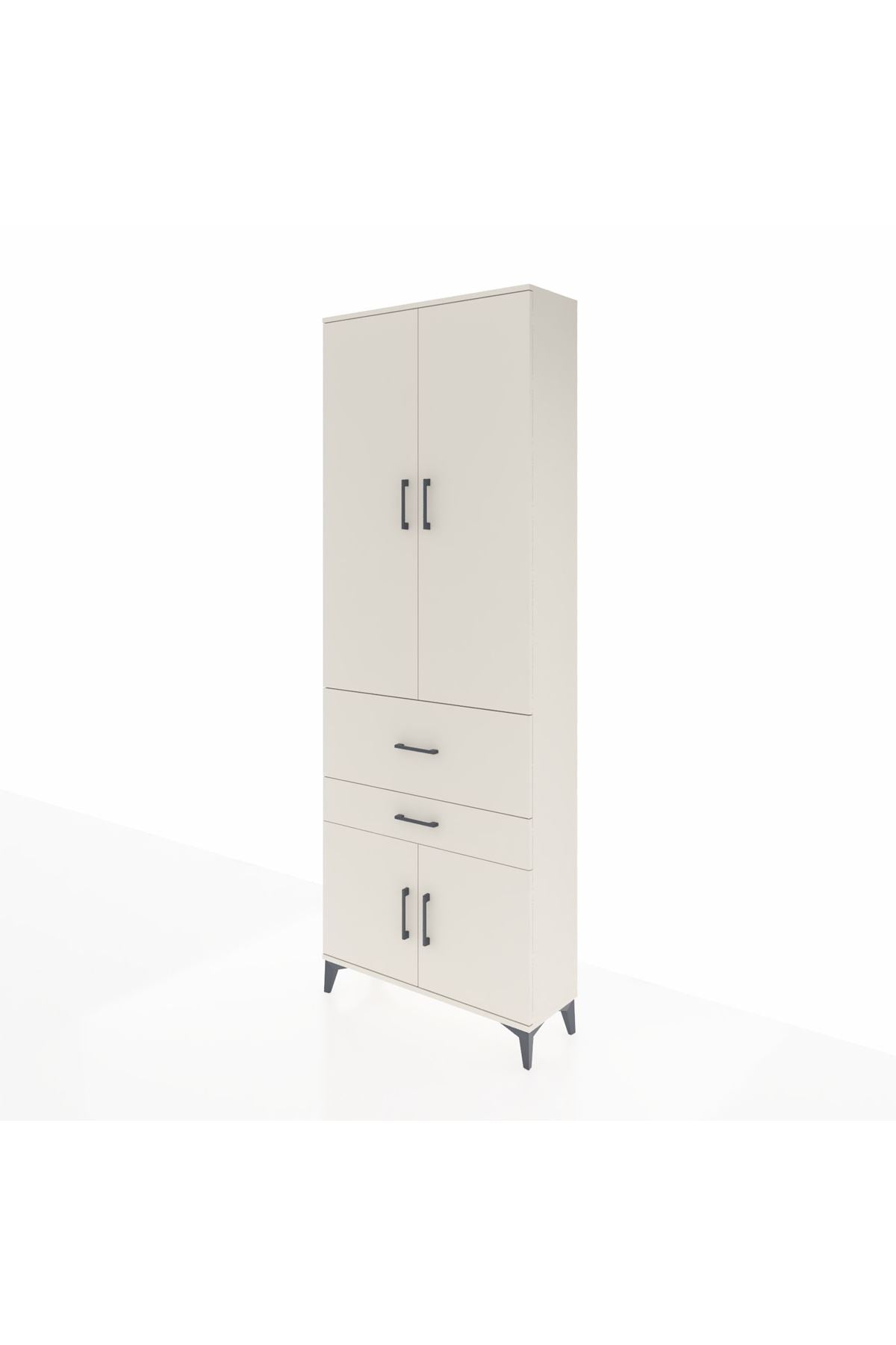 Arges Dolap 5 Raflı 2 Çekmeceli 4 Kapaklı 88x30x243 - S33M077V1A