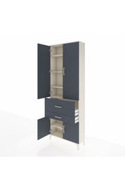 Arges Dolap 5 Raflı 2 Çekmeceli 4 Kapaklı 88x30x243 - S33M077V2A