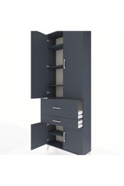 Arges Dolap 5 Raflı 2 Çekmeceli 4 Kapaklı 88x30x243 - S33M077V5A