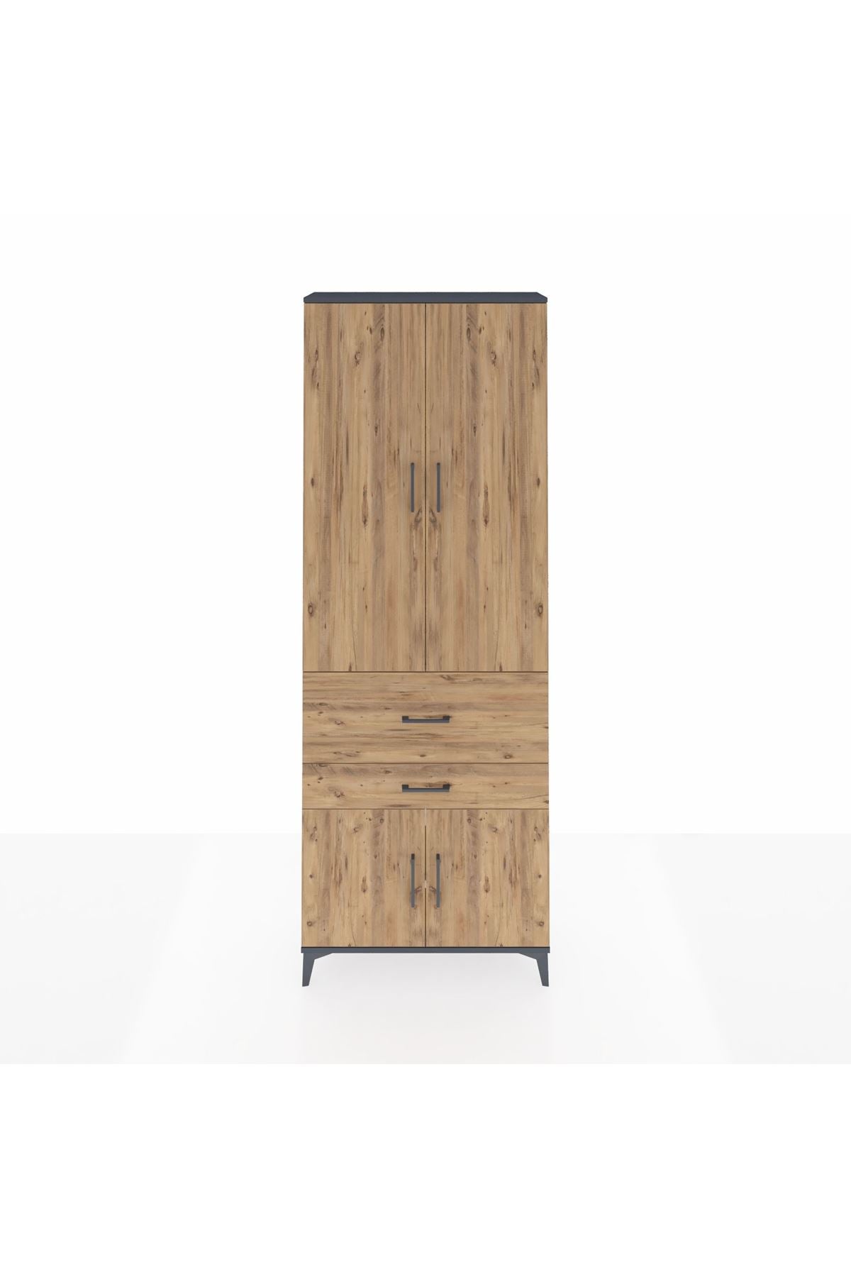 Arges Dolap 5 Raflı 2 Çekmeceli 4 Kapaklı 88x30x243 - S33M077V6A