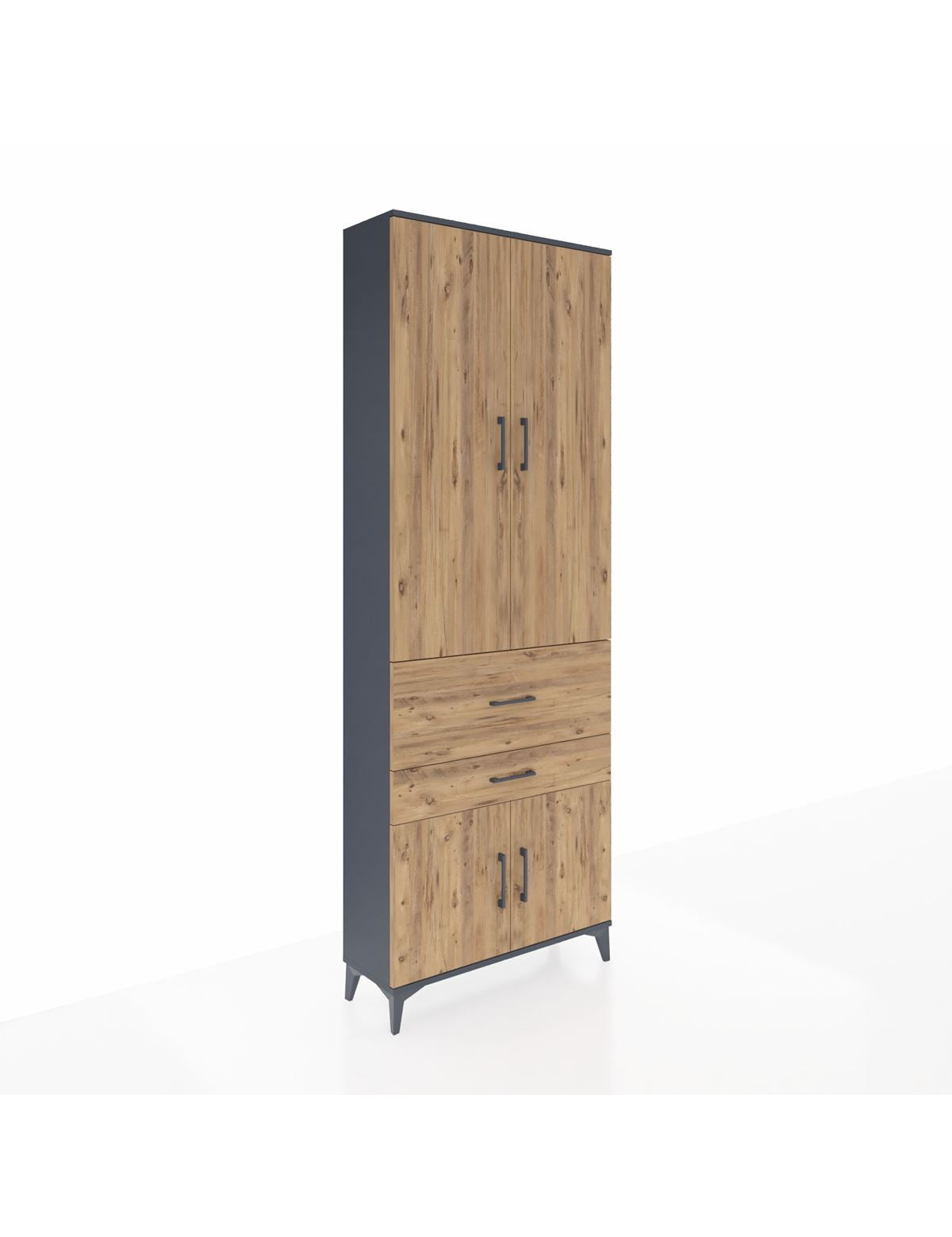Arges Dolap 5 Raflı 2 Çekmeceli 4 Kapaklı 88x30x243 - S33M077V6A