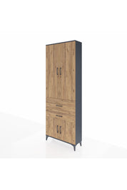 Arges Dolap 5 Raflı 2 Çekmeceli 4 Kapaklı 88x30x243 - S33M077V6A