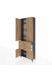 Arges Dolap 5 Raflı 2 Çekmeceli 4 Kapaklı 88x30x243 - S33M077V6A