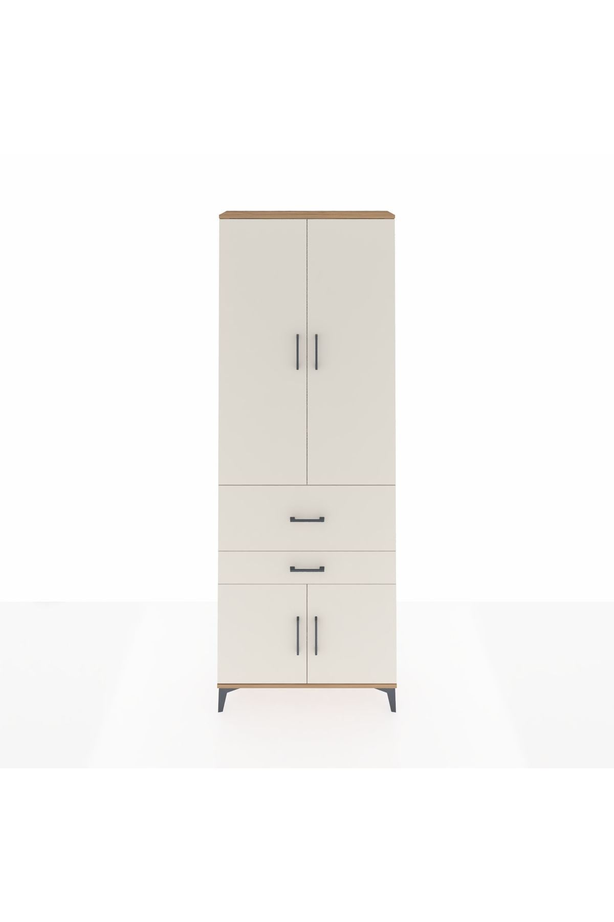 Arges Dolap 5 Raflı 2 Çekmeceli 4 Kapaklı 88x30x243 - S33M077V7A