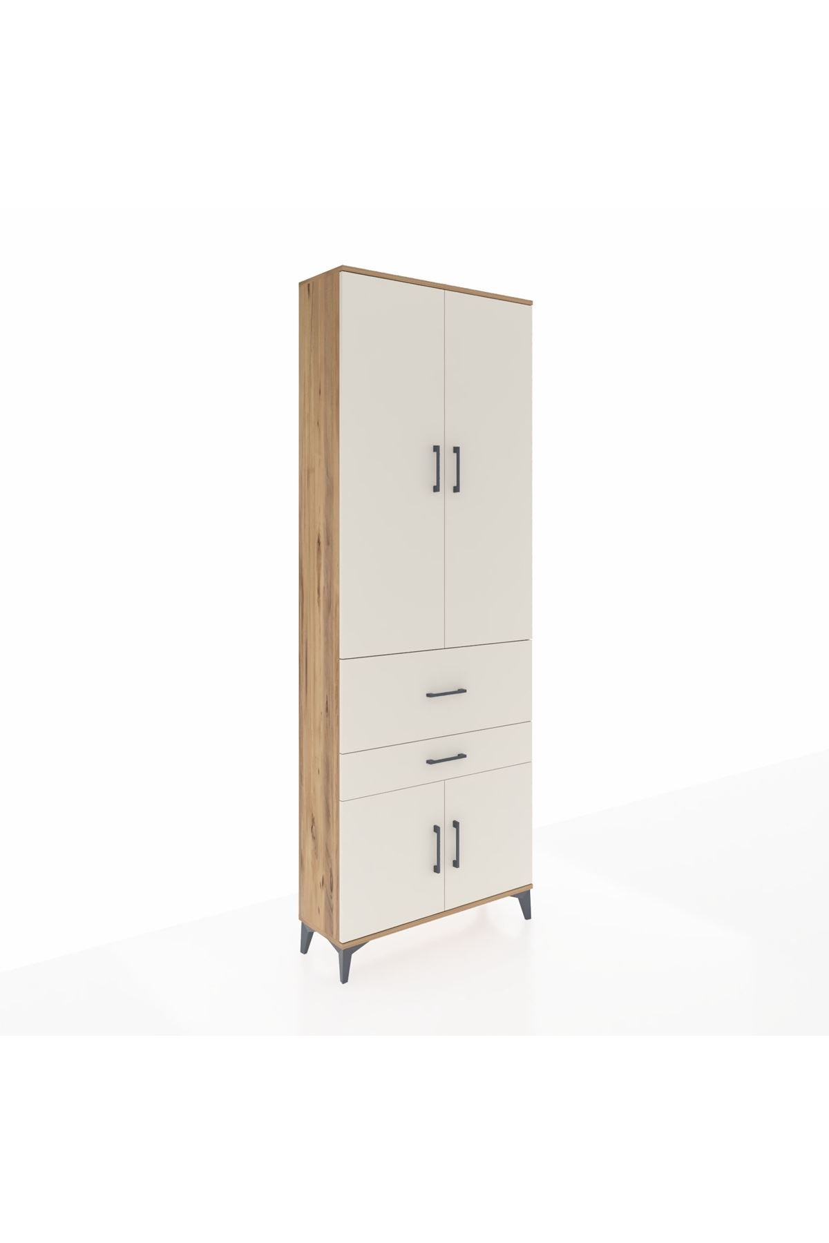 Arges Dolap 5 Raflı 2 Çekmeceli 4 Kapaklı 88x30x243 - S33M077V7A