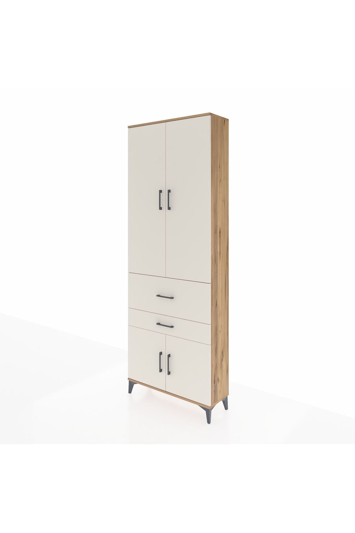 Arges Dolap 5 Raflı 2 Çekmeceli 4 Kapaklı 88x30x243 - S33M077V7A