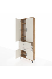 Arges Dolap 5 Raflı 2 Çekmeceli 4 Kapaklı 88x30x243 - S33M077V7A