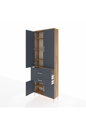 Arges Dolap 5 Raflı 2 Çekmeceli 4 Kapaklı 88x30x243 - S33M077V8A