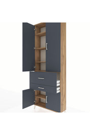 Arges Dolap 5 Raflı 2 Çekmeceli 4 Kapaklı 88x30x243 - S33M077V8A