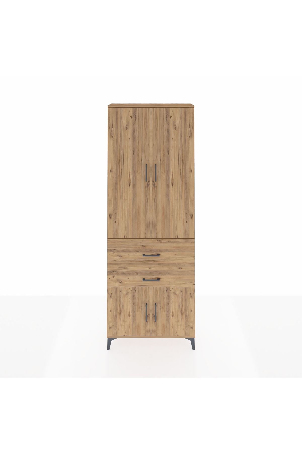 Arges Dolap 5 Raflı 2 Çekmeceli 4 Kapaklı 88x30x243 - S33M077V9A