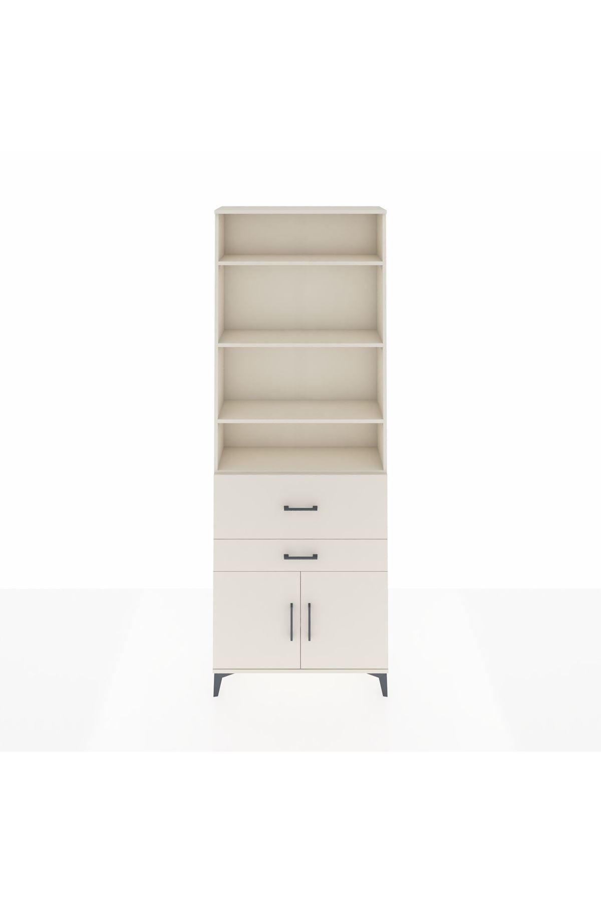 Arges Dolap 5 Raflı 2 Çekmeceli 2 Kapaklı 88x30x243 - S33M078V1A