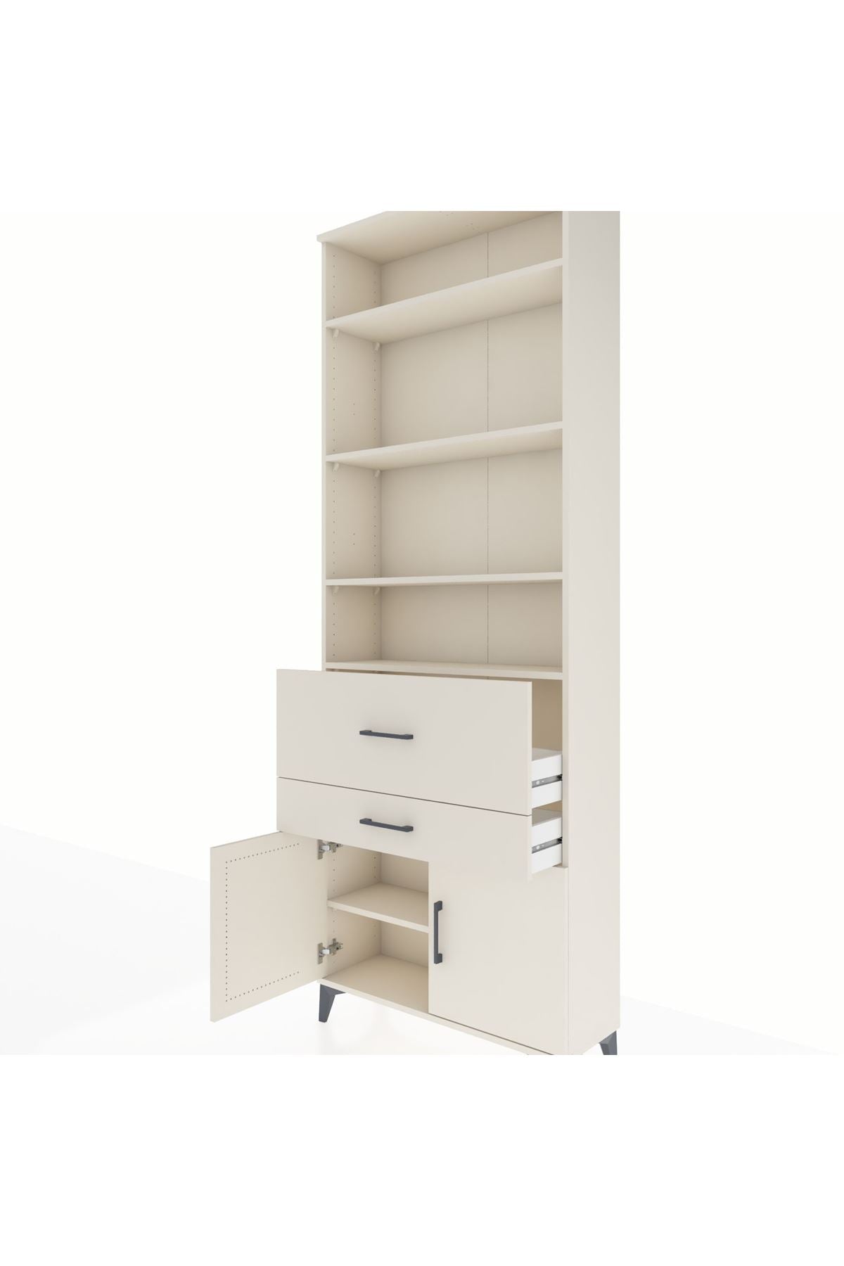 Arges Dolap 5 Raflı 2 Çekmeceli 2 Kapaklı 88x30x243 - S33M078V1A