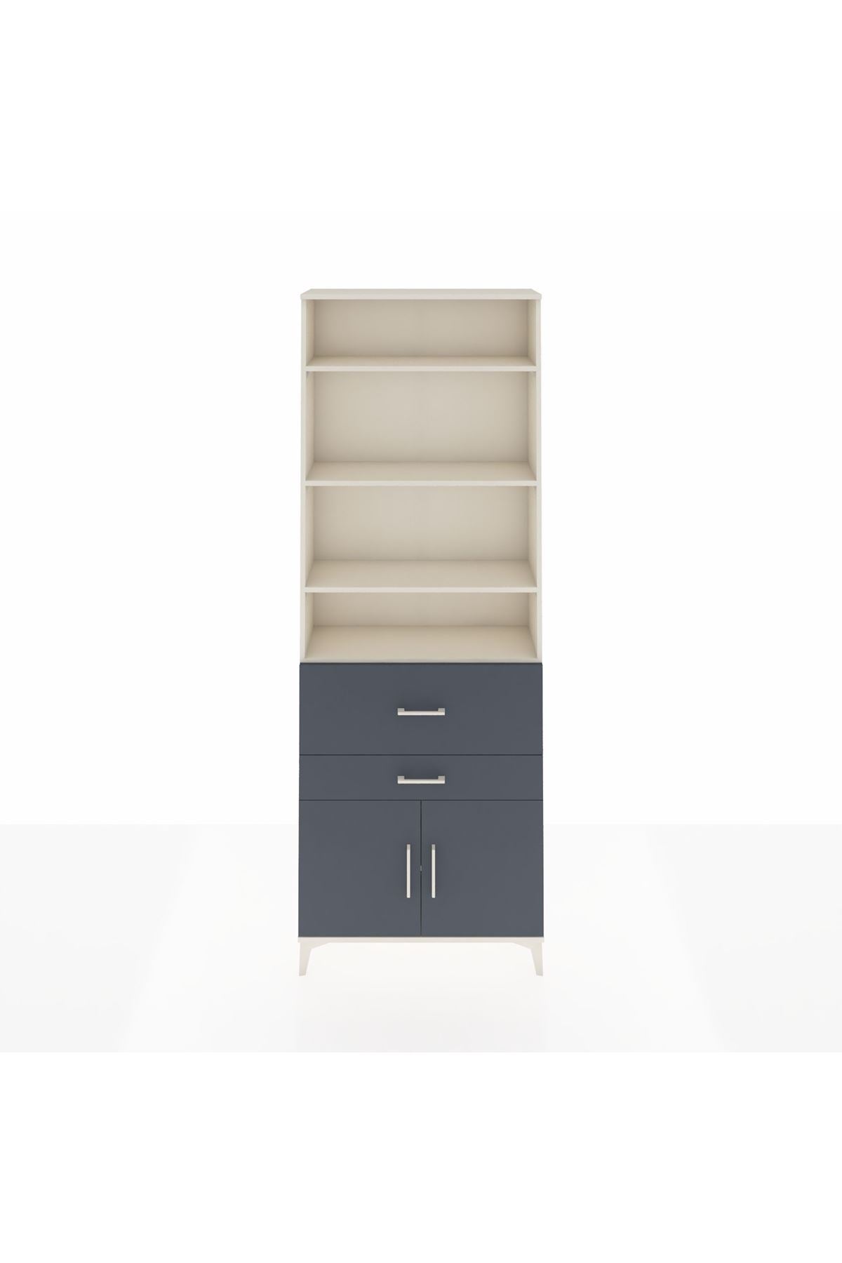 Arges Dolap 5 Raflı 2 Çekmeceli 2 Kapaklı 88x30x243 - S33M078V2A