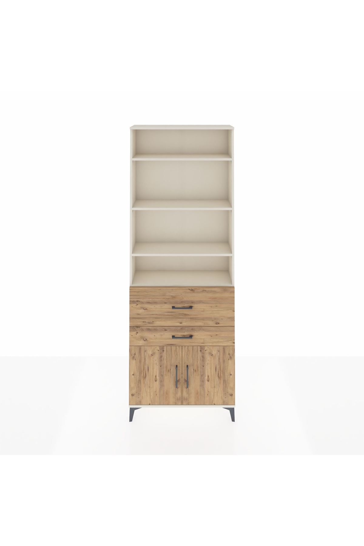 Arges Dolap 5 Raflı 2 Çekmeceli 2 Kapaklı 88x30x243 - S33M078V3A