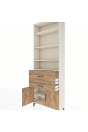 Arges Dolap 5 Raflı 2 Çekmeceli 2 Kapaklı 88x30x243 - S33M078V3A