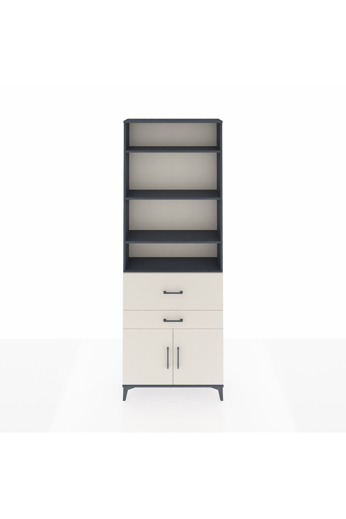 Arges Dolap 5 Raflı 2 Çekmeceli 2 Kapaklı 88x30x243 - S33M078V4A