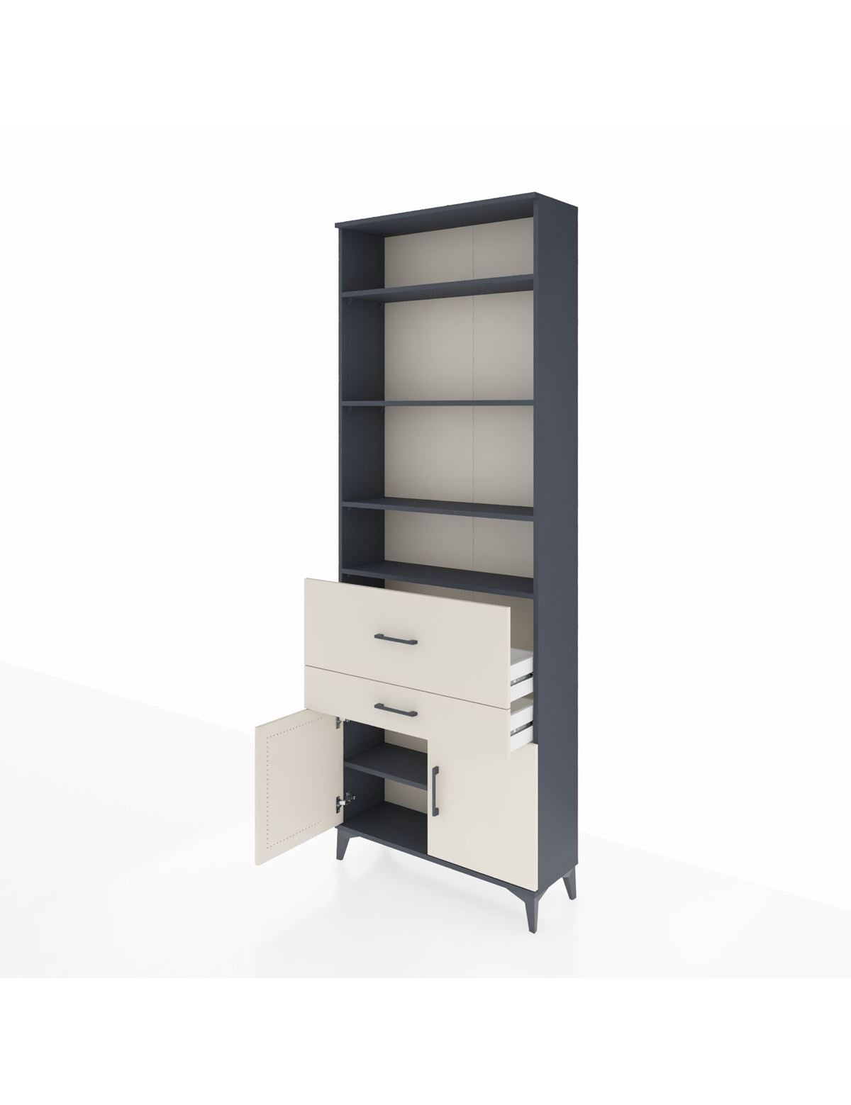 Arges Dolap 5 Raflı 2 Çekmeceli 2 Kapaklı 88x30x243 - S33M078V4A