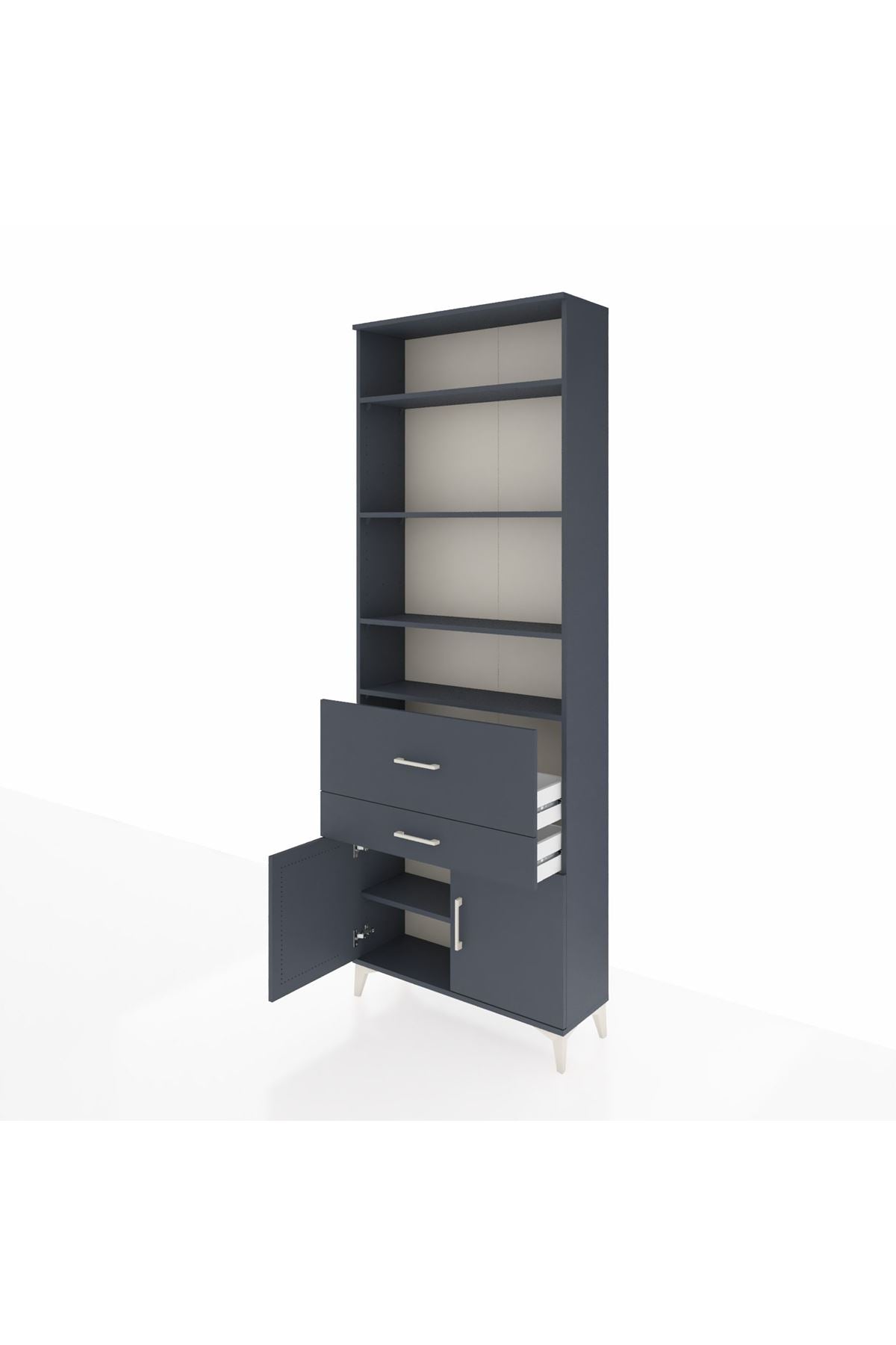 Arges Dolap 5 Raflı 2 Çekmeceli 2 Kapaklı 88x30x243 - S33M078V5A