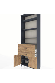 Arges Dolap 5 Raflı 2 Çekmeceli 2 Kapaklı 88x30x243 - S33M078V6A