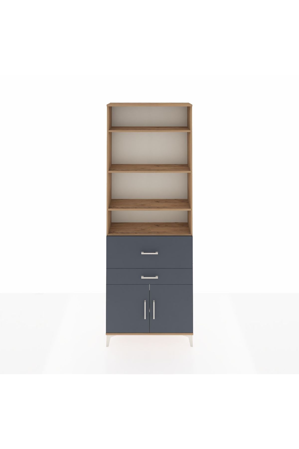 Arges Dolap 5 Raflı 2 Çekmeceli 2 Kapaklı 88x30x243 - S33M078V8A