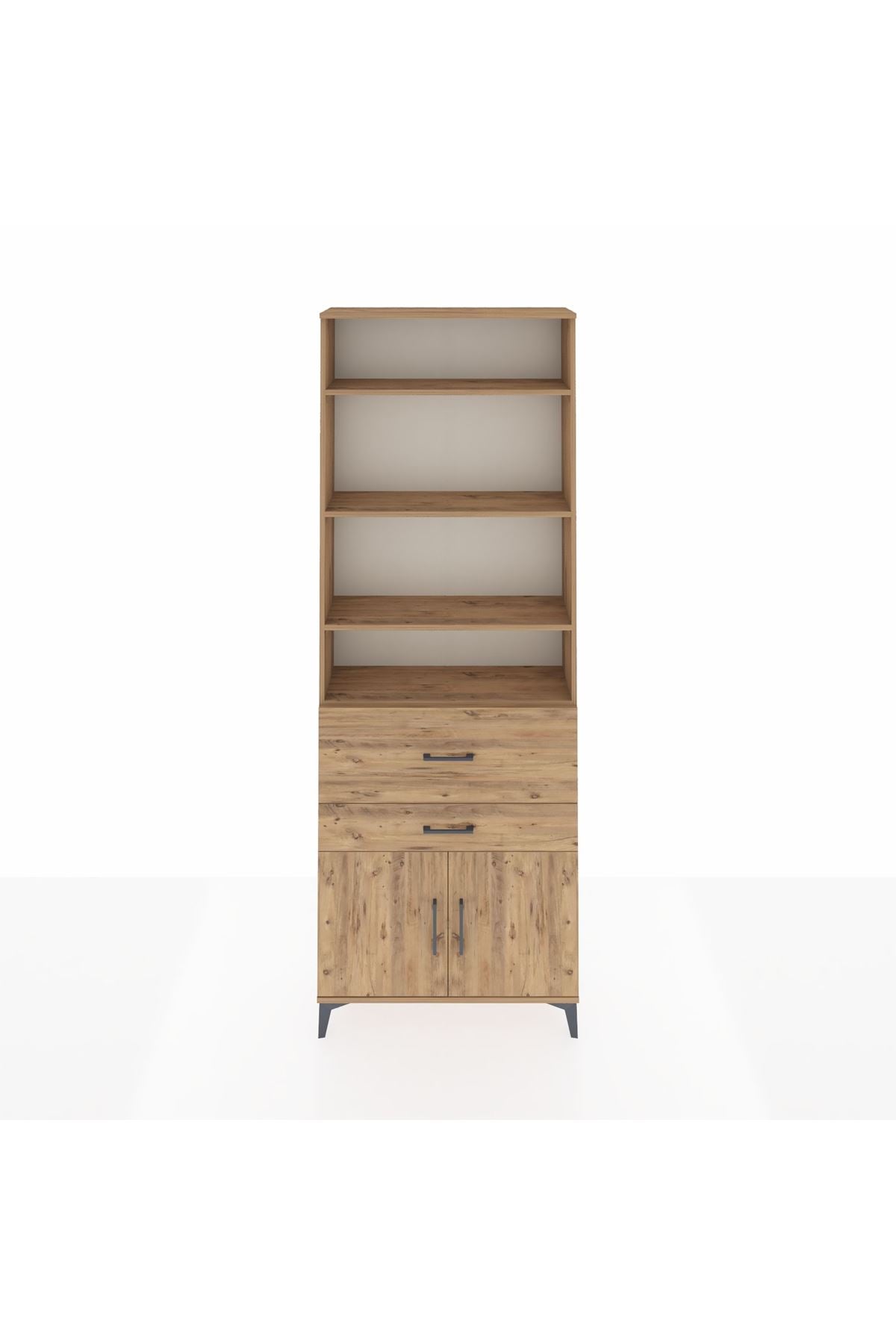 Arges Dolap 5 Raflı 2 Çekmeceli 2 Kapaklı 88x30x243 - S33M078V9A