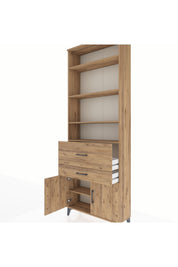 Arges Dolap 5 Raflı 2 Çekmeceli 2 Kapaklı 88x30x243 - S33M078V9A