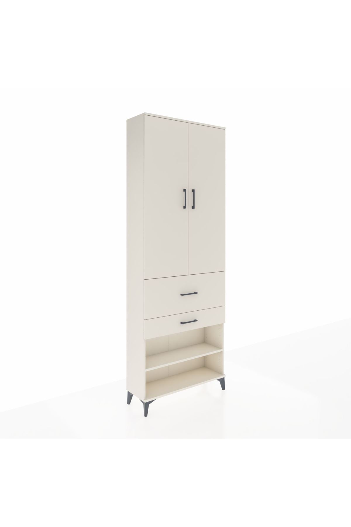 Arges Dolap 5 Raflı 2 Çekmeceli 2 Kapaklı 88x30x243 - S33M079V1A