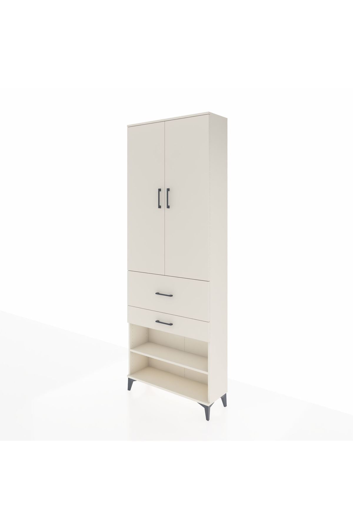 Arges Dolap 5 Raflı 2 Çekmeceli 2 Kapaklı 88x30x243 - S33M079V1A