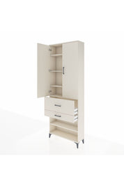 Arges Dolap 5 Raflı 2 Çekmeceli 2 Kapaklı 88x30x243 - S33M079V1A