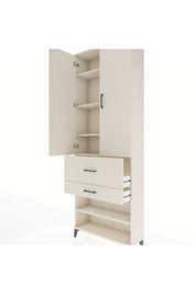 Arges Dolap 5 Raflı 2 Çekmeceli 2 Kapaklı 88x30x243 - S33M079V1A