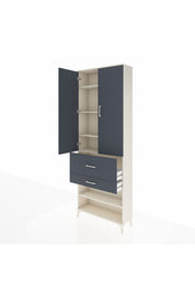 Arges Dolap 5 Raflı 2 Çekmeceli 2 Kapaklı 88x30x243 - S33M079V2A